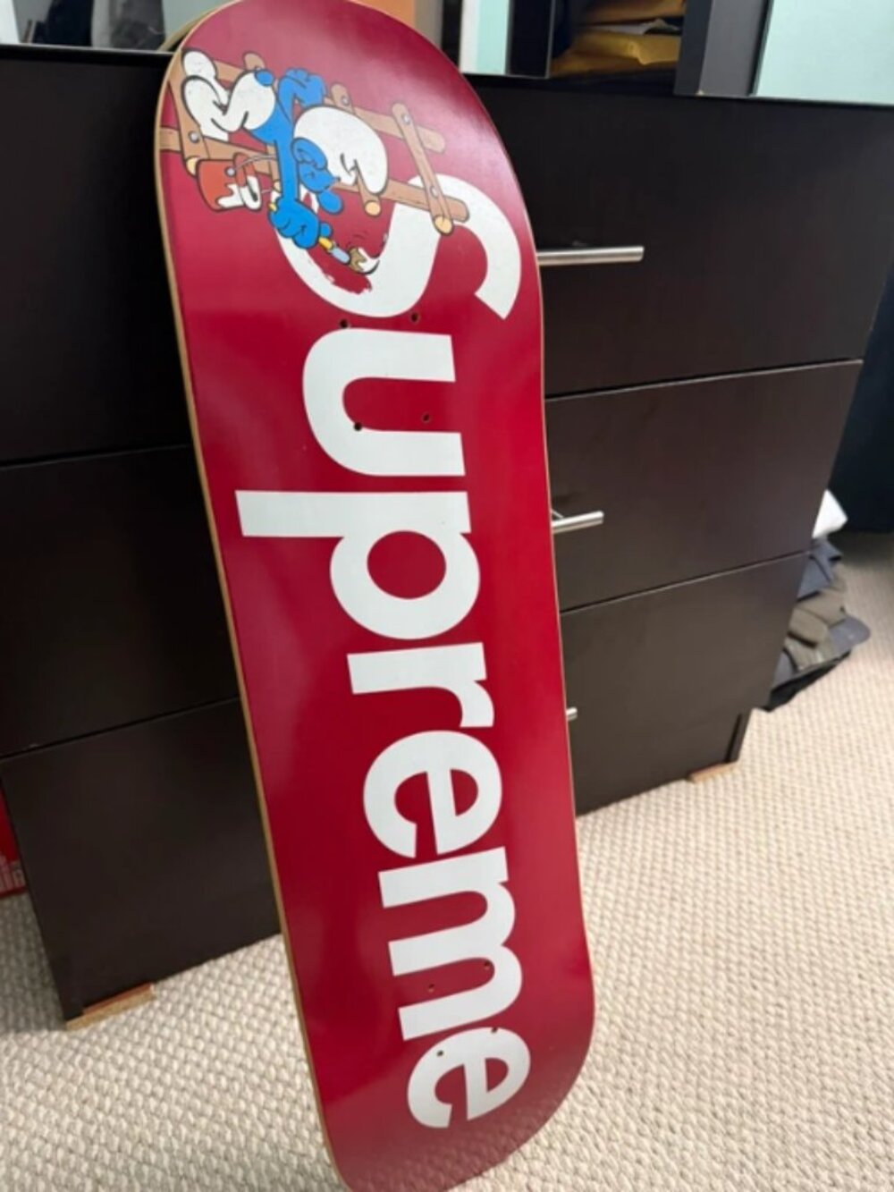 Smurfs Supreme skateboard Deck